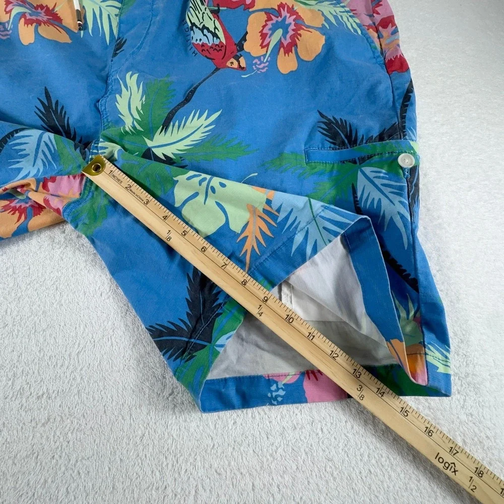 Tommy Hilfiger Shorts Mens 3XL Floral‎ Hawaiian Blue Tropical Drawstring 9